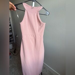 Windsor Blush Pink Halter Midi Dress